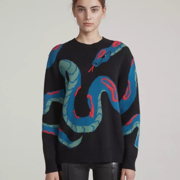 🗡 Rag & Bone 🗡 Beautiful Snake Cashmere Sweater 🐍 - Picture 1 of 8
